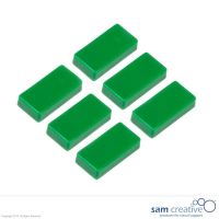 Set Rechthoekige Magneten 12x24mm groen (6 stuks)
