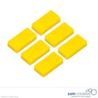 Set Rechthoekige Magneten 12x24mm geel (6 stuks)