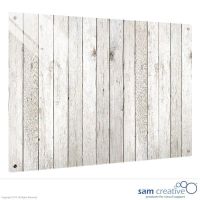 Glass Solid Ambience Light Wooden Fence 90x120 cm